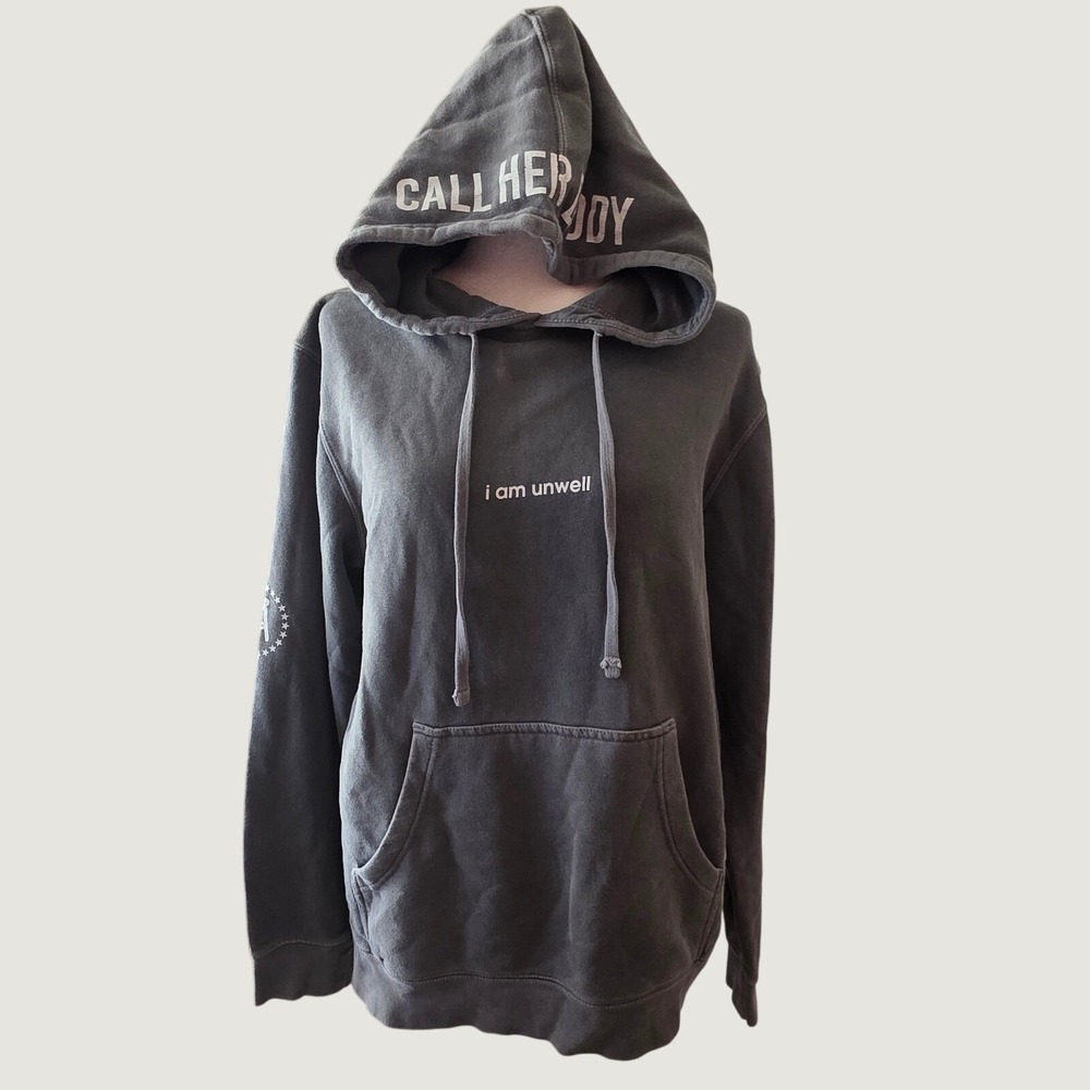 Alex Cooper Call Her Daddy Hoodie Grey I Am Unwell Barstool Sports Small